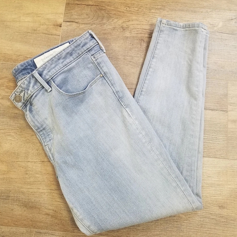 Treasure & Bond Nordstrom Skinny Crop Jeans Size 31 Light Wash Stretch